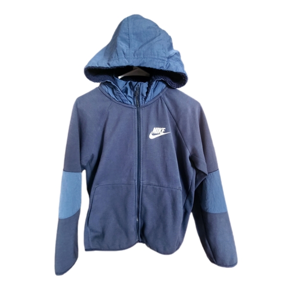 NIKE BOY BLUE HOODED JACKET SIZE L - Picture 5 of 6